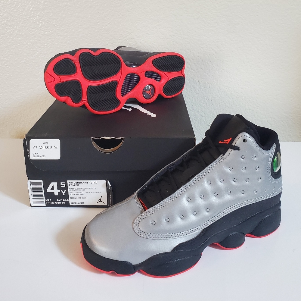 🔥 Air Jordan 13 retro premium reflective silver
